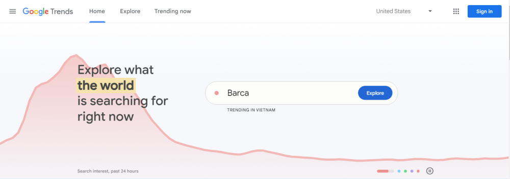 Visit Google Trends website