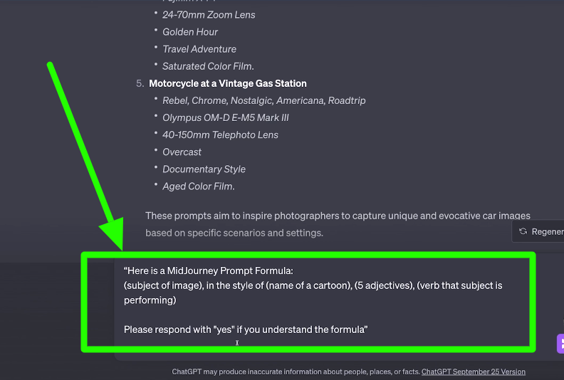 Here’s a MidJourney Prompt Formula:
