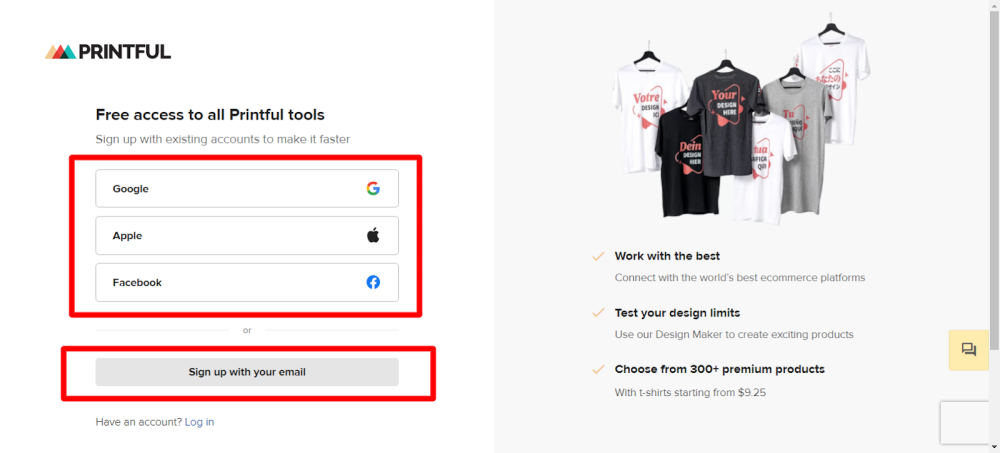 sign-up instructions to register on Pritnful  and activate your account.