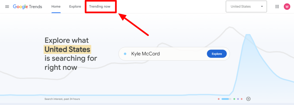Google trend trending now