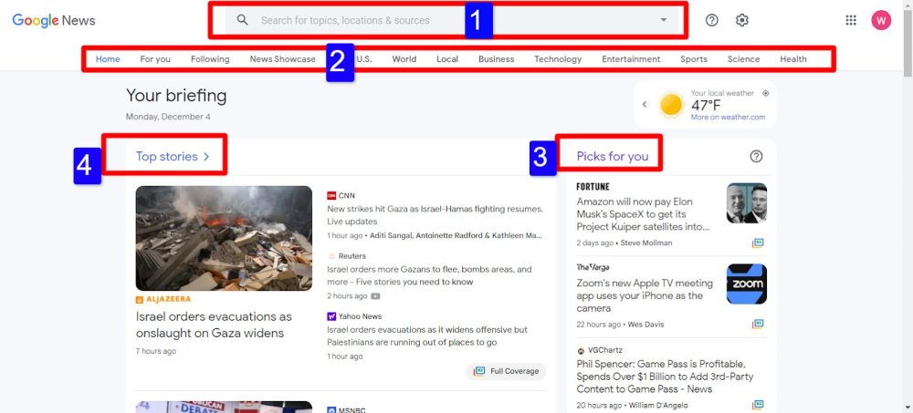 Google News official website