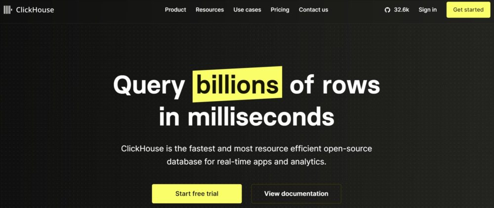 ClickHouse open-source columnar database