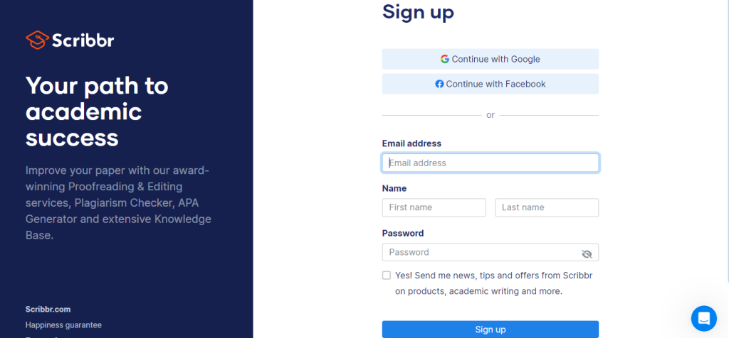 How to Register On Scribbr AI Detector Website